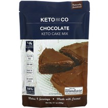 케토 케톤식 Keto and Co 초콜릿 케이크 믹스 파우더 258g (9.1oz)