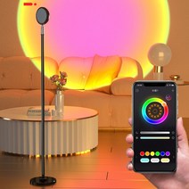 틱톡조명 유튜브 라이브 릴스촬영 조명 RGB 원격제어 촬영용, 선셋라이트(8W+APP제어)