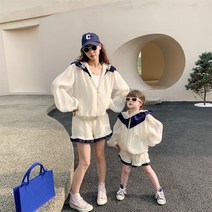 엄마랑딸 모녀 가족모임 패밀리 긴팔 자켓 반바지 세트 원피스 시밀러룩 커플룩