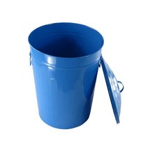 플라스틱 쓰레기통100L 업소용 대형 짬통 원형 큰, 64L 블루