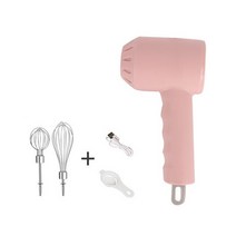 키친에이드반죽기 휘핑기계 빵 반죽기 스파 믹서YOUPIN-무선 휴대용 전기 푸드 믹서 핸드 블렌더 3 단계, 06 Pink