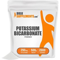 벌크서플먼트 BulkSupplements Potassium Bicarbonate 중탄산칼륨 포타슘 분말 500g, 4팩