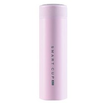 에이비티 온도표시 보온보냉 텀블러 500ml, 라이트퍼플
