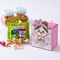간식 7종 개별포장 과자세트 꾸러미 어린이날 체육대회 학교 학생 답례품 단체 교회 학원 시상품 독서왕, 261B_러블리 걸 간식 상자