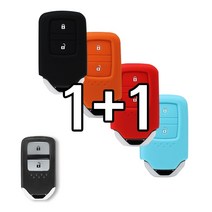 리미트 1+1 혼다 어코드 하이브리드 CRV 시빅 HRV 스마트 키 실리콘 케이스, 블랙+레드