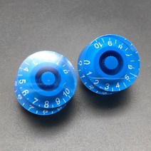 일렉 기타 앰프 베이스 헤드폰 전자 드럼 미니 트릭 에 대 한 4pcs 다채로운 모자 속도 제어 플라스틱 소재 투명 손 손잡이, B 파란색과 흰색, B Blue with White