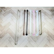 컬러원형ㄷ자 벽면설치튼튼행거 철든아빠 철제 매장용 옷가게 감각적 사무실 가정용 옷방 미니, (대)100cm, 28cm, 블랙