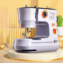 미싱 자수미싱 미니재봉틀 오바로크 가정용 포대재봉틀 컴퓨터자수 공업용 오버록미싱 핸드미싱 오버로크, 3세대 재봉틀+디럭스선물백+가위