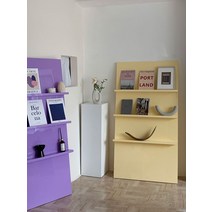 인테리어 매거진 랙 디자인 신문 책 선반 카페 소품 가구, 퍼플(600x130x1200)