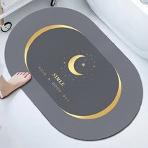 5세대 빨아쓰는 소프트 규조토 발매트 말랑 세척 미끄럼방지 대형 욕실화장실 흡수하족 규조토발매트 베스트12 사은품과 4시출발, 1.소프트 초승달, 1개