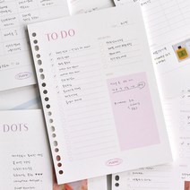 A5 바인더 다이어리 속지 6공 20공 업무 미팅 todolist 리필