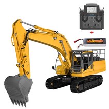 RC카 무선조종 1/14 RC 유압 굴삭기 풀 메탈 크롤러 굴삭기 모델 RTR 버전 원격 제어 자동차 성인 장난감, 2.with RC