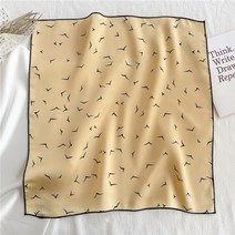 여성 보라색 울 캐시미어 주름 사각 미니 스카프 여성 작은 새틴 실크 스퀘어 프린트 랩