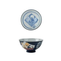 보름달 토끼 밥공기 일제도자기 밥그릇 2개 행사테이블세팅 신혼집들이선물 일본 예쁜식기