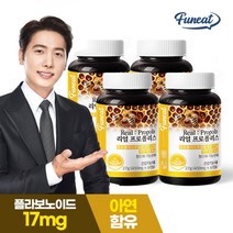 퍼니트 면역력 강화 리얼 프로폴리스 4병 (8개월분), 상세설명 참조, 없음