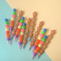 줄줄이 무지개 색연필 세트 구디백 어린이 선물 포장 단체선물 새학기선물 미니 색연필, 쿠키 5색