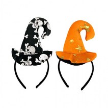 미니고급 마녀모자머리띠, 블랙 해골