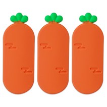아이리벳 당근 흡착식 샤워기 거치대, 3개, 주황색
