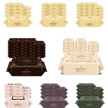 브라운 프리미엄 오리지널 네이처 vip 골드 20매 30매 12팩 휴대용 아기 물티슈, 브라운 오리지널 플러스 20매 휴대용 캡형 12팩