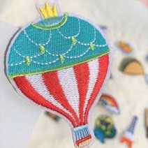 소풍가는집 )) 와펜 자수패치 반전스팽글 캐릭터 큐빅뱃지 옷리폼 수선 [350종 대방출], 236 열기구 2