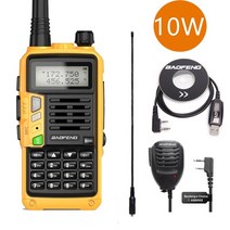덤프트럭무전기 화물차 공사현장 무전기 Baofeng 전문 워키 토키 uv-s9 플러스 vhf uhf 듀얼 밴드 양방향 라디오 트랜시버 10w 장거리 uv5r cb 햄 라디오, y-케이블-mic-771