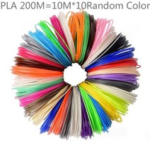 3D 필라멘트 재료 5 개 최소 주문 10M PLA 3d 인쇄 필라멘트 1.75mm 펜, 10M 20 랜덤 컬러