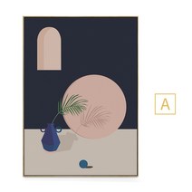 인테리어 액자 추상 현대 미술 기하 아트 북유럽 그림 행잉 호텔 로비 느낌 복도 예술 레스토랑 식당, A, 블랙