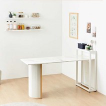 솔리드템바 반달선반 1500 대리석 식탁 (SM05-615)