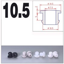 가스켓10pcs 4.5mm-14mm 실리콘 고무 스냅 온 그로멧 홀 플러그 엔드 캡 마개 와이어 케이블 보호 부시 씰, 13 10.5mm_03 Gray