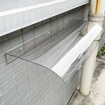 투명 가림막 어닝 고정 테라스 캐노피 주택 창문, 외관 50100CM 투명 설치 방법에 주의