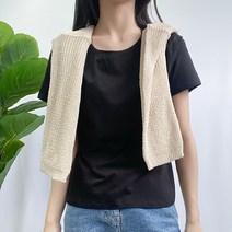 데일로엔 여성용 무지 라운드 반팔 티셔츠