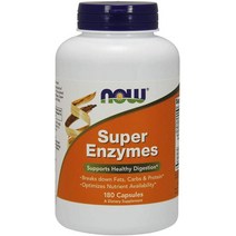 USA직구 나우푸드 효소 Super Enzymes 180캡 1pack, 수량, 상세참조