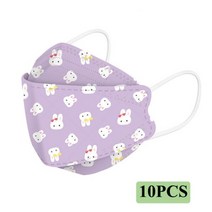 KN95 마크 만화 일회용 마카라 fpp2 Homologada 보호 ffp2 Niños KF94MASK 입 얼굴, D-10PCS