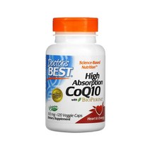 닥터스베스트 하이 앱솔션 CoQ10 코큐텐 100mg 바이오페린 베지캡슐 120개 X1병