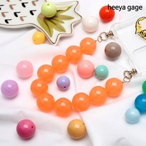 히야가게 빅칼라 원형 볼 왕구슬, 퍼플, 20mm(10개)