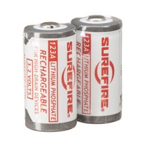 SureFire 123A Rechargeable Lithium Phosphate Battery 2-Pack with Charger Kit 108121