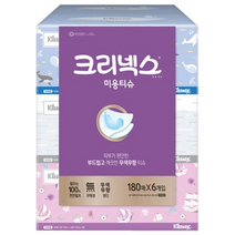 크리넥스 각티슈 무색무향 180매, 6개