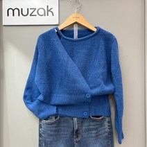 무자크 언발 트임 단추 니트 M9WKT10