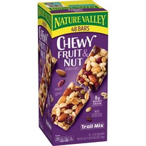 Nature Valley 네이처 밸리 프룻 앤 너트 츄이 그래놀라 바 트레일 믹스 스낵바 1.2oz(35g) 48개입