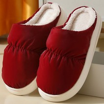 다모 겨울 털 패딩 슬리퍼 실내화 실외화 방한신발 사무실 캠핑 여자/남자 학교 통굽 커플