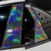 [AM] 티볼리아머 레이저카본홀로그램 BC필러 데칼스티커, 1개
