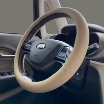 차차차 크라이슬러 숨쉬는 순정형 타공 핸들커버 300C, 핸들커버_프리미엄_단색_새들브라운