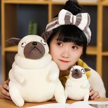 귀여운 돼지바구 꼬부랑 뽀글뽀글 스몰 사이즈 공룡 고양이 인형 어린이 빅 사이즈 곰인형 모찌 돼지, 옵션01, 30센티미터(빅 사이즈) 연하장 대필