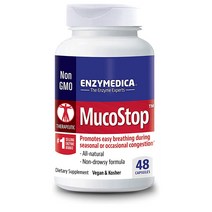 엔자이메디카 뮤코스탑 Non-Drowsy Enzyme Support 48캡슐, 1개, 48정