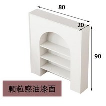불멍 벽난로장식장프랑스 복고풍 벽난로 장식 캐비닛 북유럽 한국어 흰색 간단한 랙 51, 80X20X90 예술적 곡물 페인트 표면 사전 판, 4.80X20X90 예술적 거친 페인트 표면