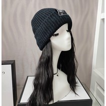 가발모자 물결 롱 메쉬 비니가발, L（58-60cm）개, F.블랙물결패턴
