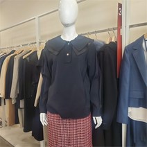 블루페페 SH02 프릴포인트넥 블라우스 BK 223PSC901