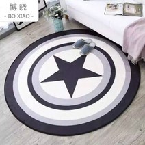 북유럽 원형 인테리어 러그 100cm, 레드어벤져스