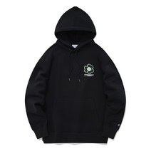 커버낫 스몰 클로버 기모 후디 블랙
