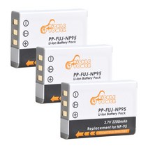 배터리호환 2200mAh NP-95 배터리/충전기 F30 F31 진짜 3D W1 X100T X-S1 3DW1 X70, 06 3 배터리